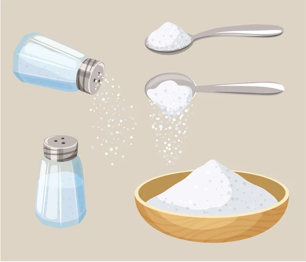 Set of salt — Stock Vector