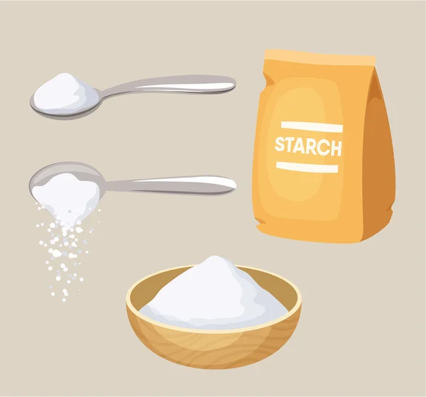 Set of starch — Stock Vector