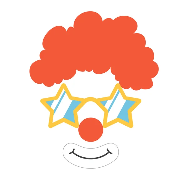 Clown puntelli viso — Vettoriale Stock