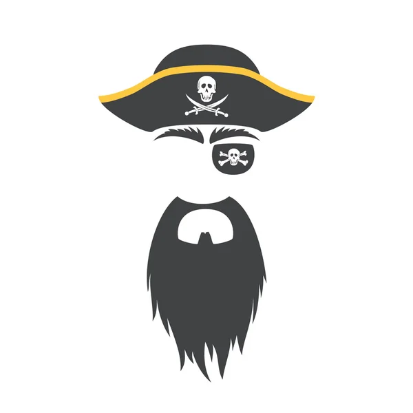 Pirate props face — Stok Vektör