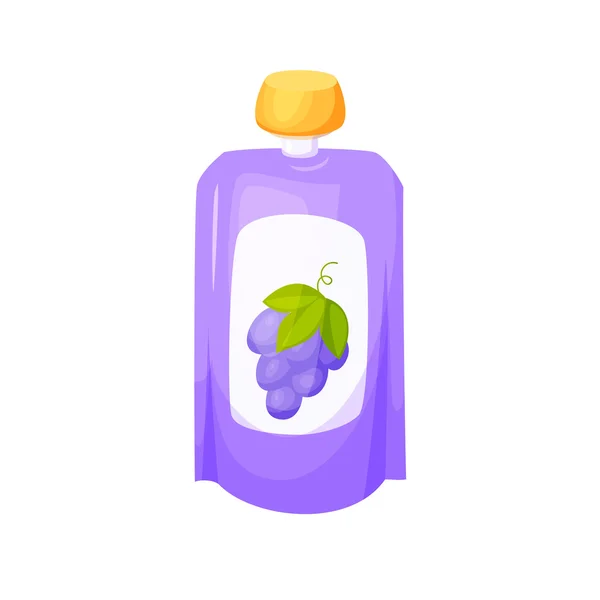 Paquete de jugo de uva — Vector de stock