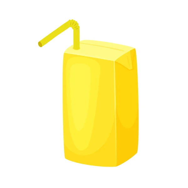 Jugo paquete en blanco — Vector de stock