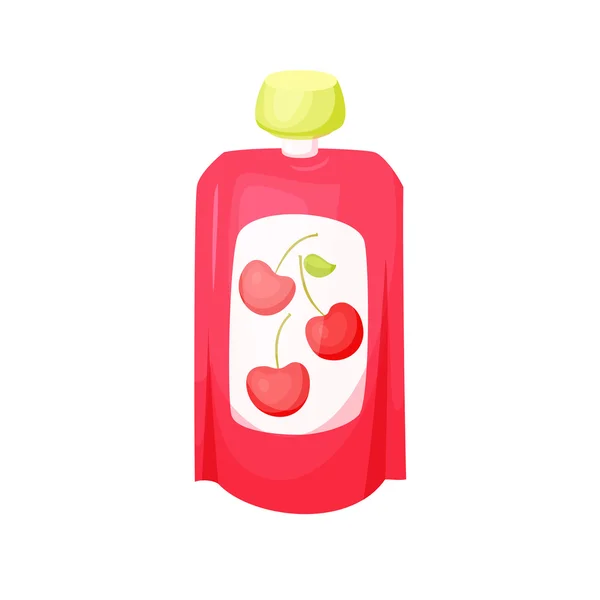 Cherry juice package — Stock Vector