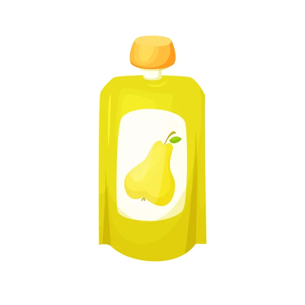 Envase de jugo de pera — Vector de stock