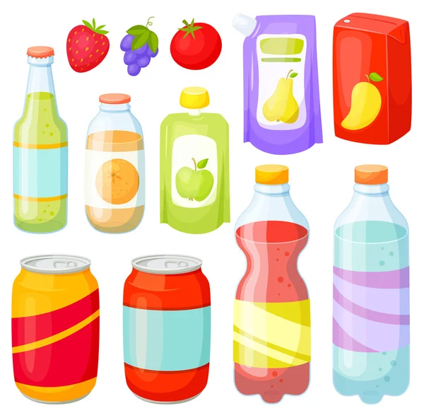 Drinks bottle set — Stock Vector