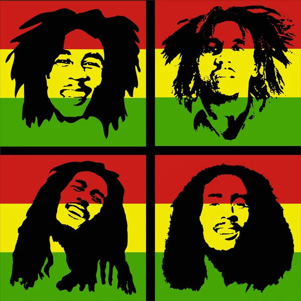 Bob Marley-portré — Stock Vector