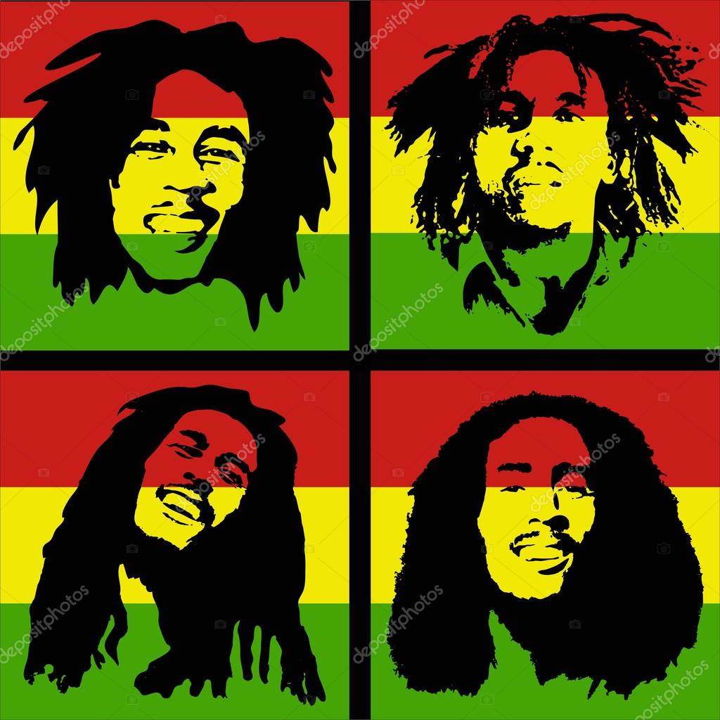 Bob Marley portrait Stock Vector Image by ©nordfox #111923054