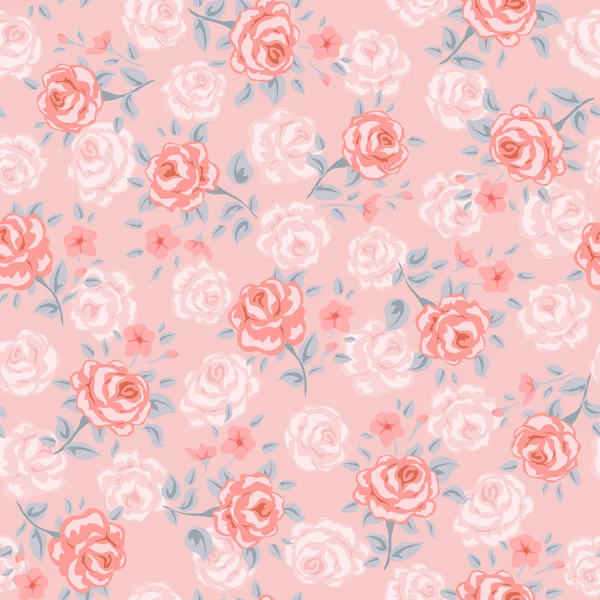 Rose patrón sin costura — Archivo Imágenes Vectoriales