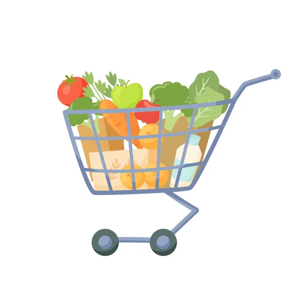 Carrito de compras completo — Vector de stock