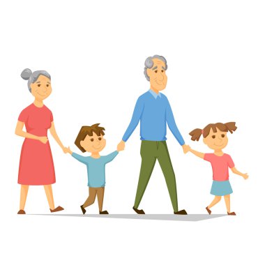 Torunları olan büyükanne ve büyükbaba