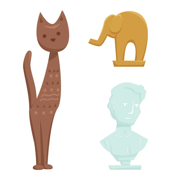 Statuette, figurine and bust — Stock Vector