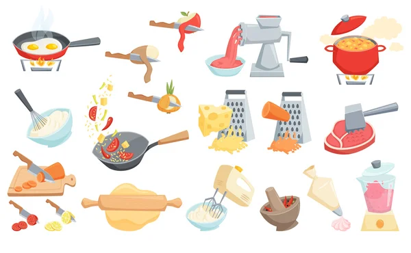 Koken proces set — Stockvector