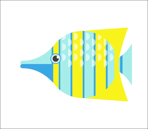 Butterflyfish ilustração plana —  Vetores de Stock