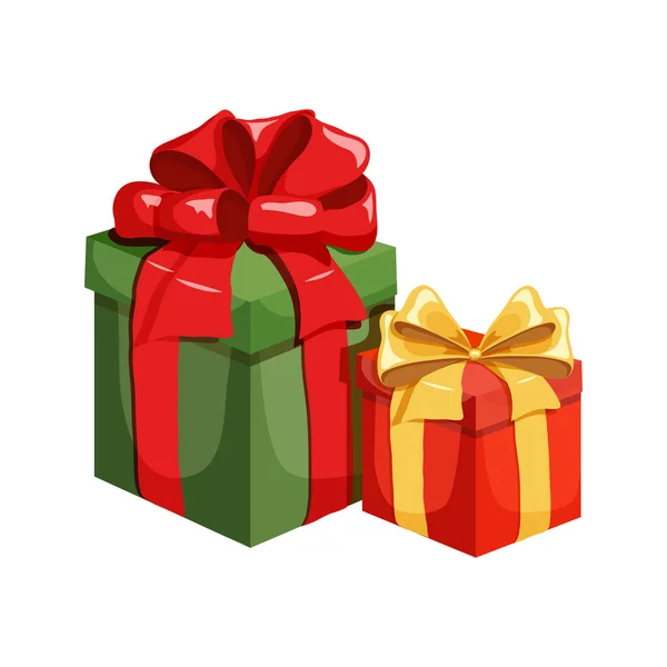 Caja de regalo de Navidad — Vector de stock
