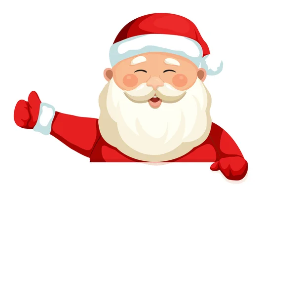 Santa Claus sosteniendo un cartel en blanco 3 — Vector de stock