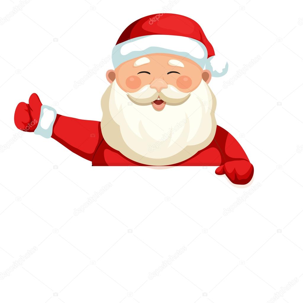 Santa Claus holding a blank sign 3