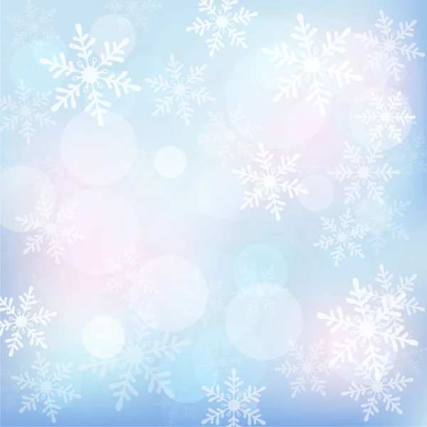 Fondo de Navidad abstracto con copos de nieve — Vector de stock