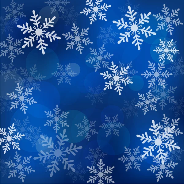 Fondo de Navidad abstracto con copos de nieve — Vector de stock