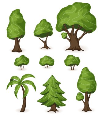 conjunto de iconos de árbol