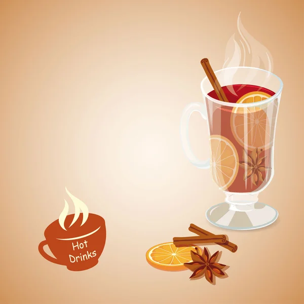 Mulled wine — Stock Vector