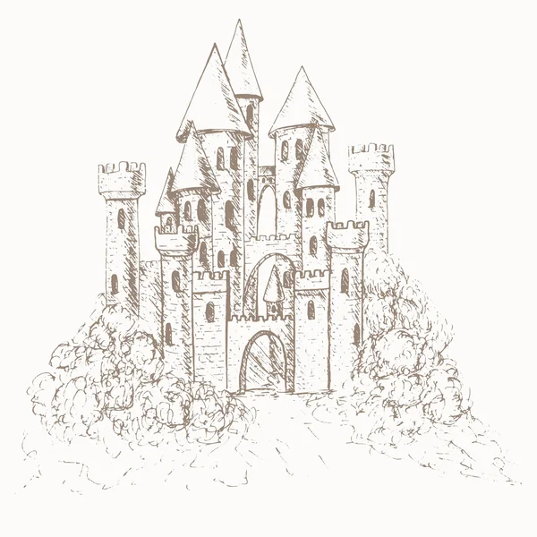 Castle sketch — Stock Vector