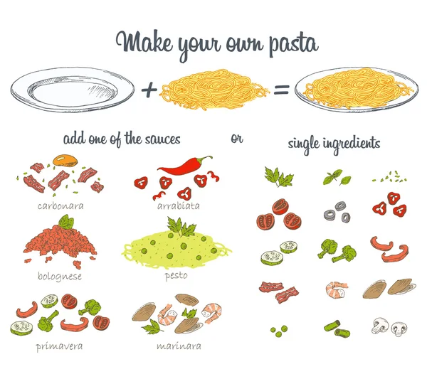 Italian pasta Royalty Free Stock Vectors