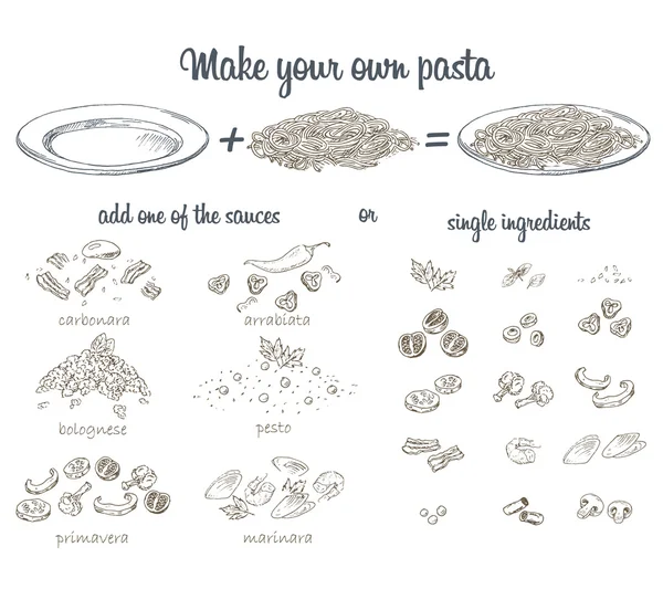 Italian pasta Stock Illustration