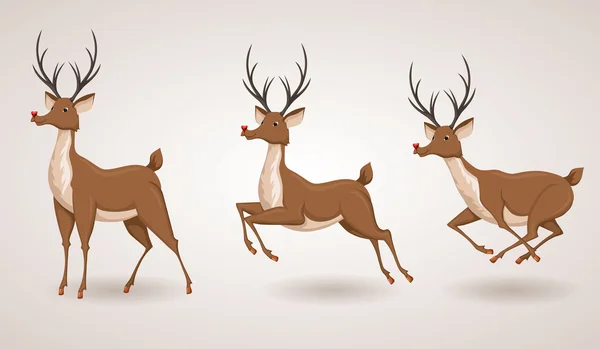 Christmas reindeer set — Stock Vector