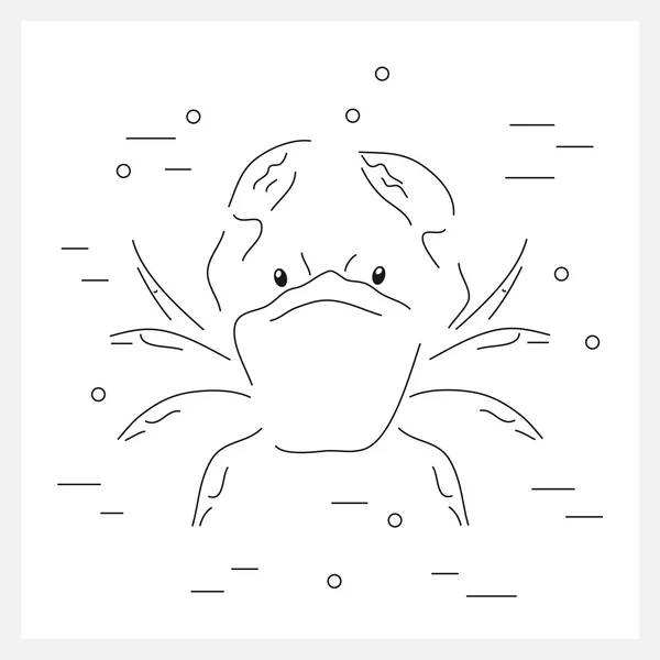 Crab line logo — Stock Vector