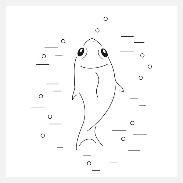 Ψάρια γραμμή λογότυπο — Διανυσματικό Αρχείο