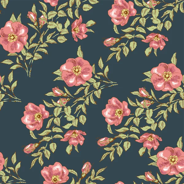 Chien rose motif sans couture — Image vectorielle