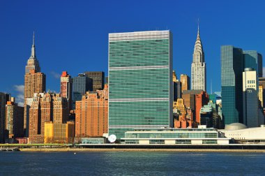 Midtown Manhattan'ın güneşli gün.