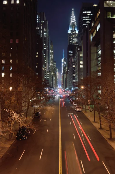 Manhattan at night. — Stock Photo, Image