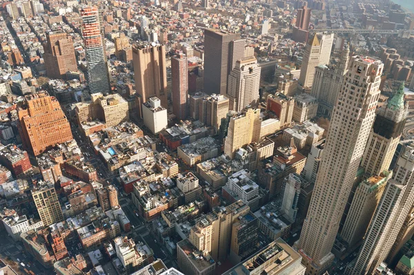 Вид с воздуха на Нью-Йорк . — стоковое фото