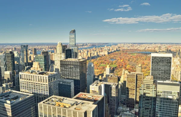 New York şehrinin havadan görünümü. — Stok fotoğraf