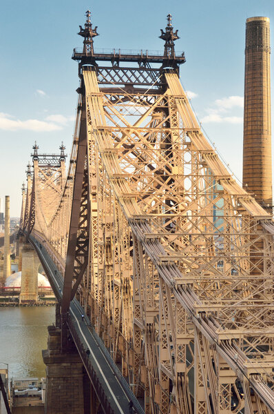 View of the Queensboro Bridge in New York City.