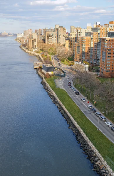 East River - letecký pohled. — Stock fotografie