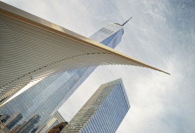 nyc - yukarıya bakıyor.