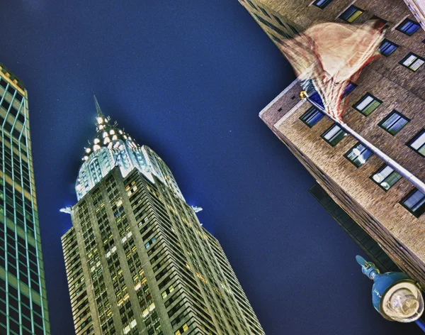 Chrysler Building at night. — Stock Photo, Image