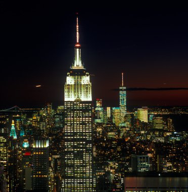 New York üzerinden günbatımı.