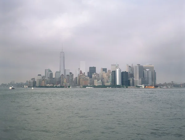 Manhattan on a cloudy day. — Stock Photo, Image