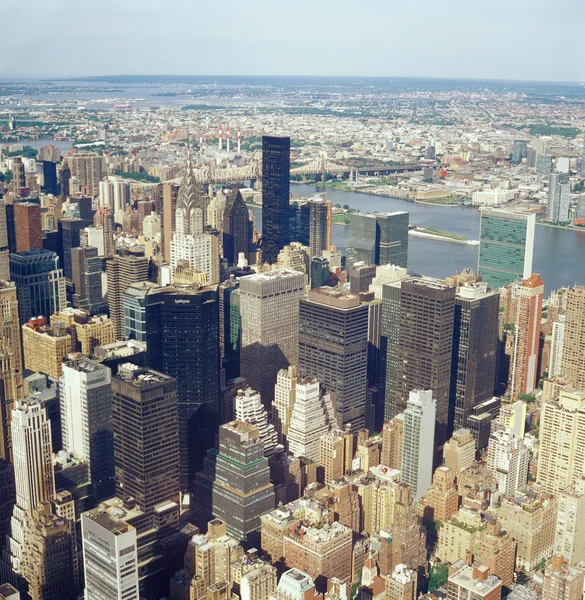 Flygfoto över nyc. — Stockfoto