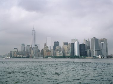 bulutlu bir günde Manhattan.