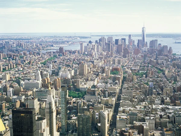 Letecký pohled na NYC. — Stock fotografie