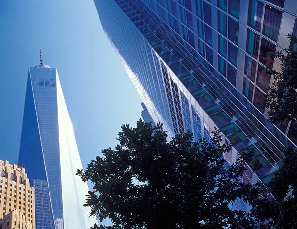 NYC - olhando para cima . — Fotografia de Stock