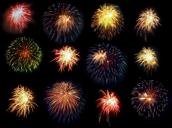 Fireworks group. — Stock Photo, Image
