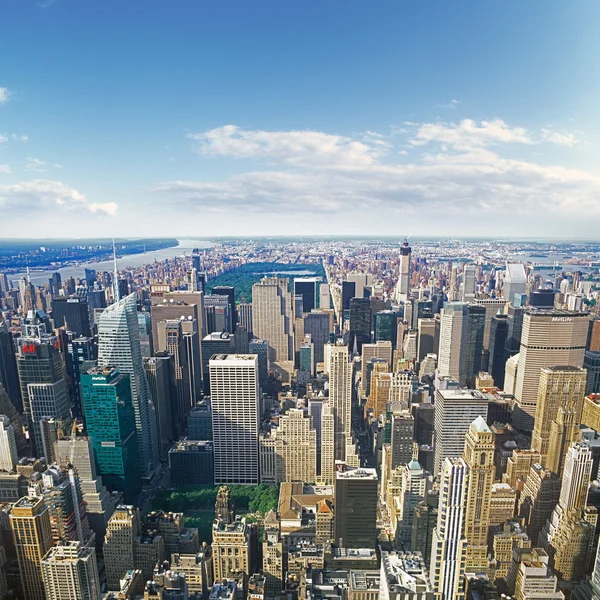 Letecký pohled na NYC. — Stock fotografie