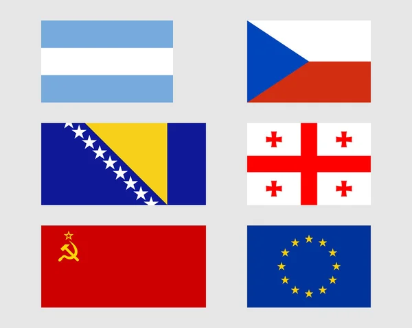 Набор флагов 02 . — стоковый вектор
