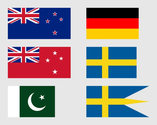Набор флагов 08 . — стоковый вектор