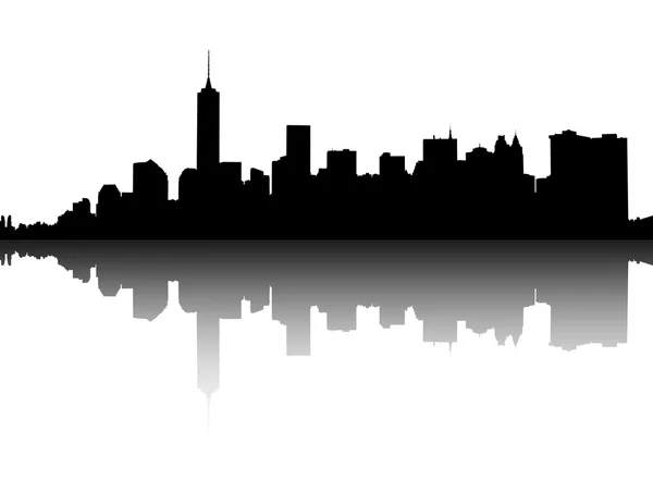 Silhouette von Manhattan. — Stockvektor